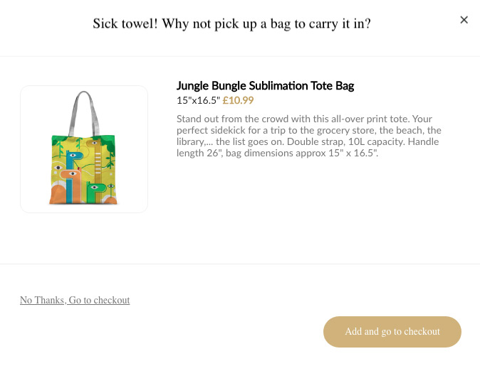 Upsell dialogue