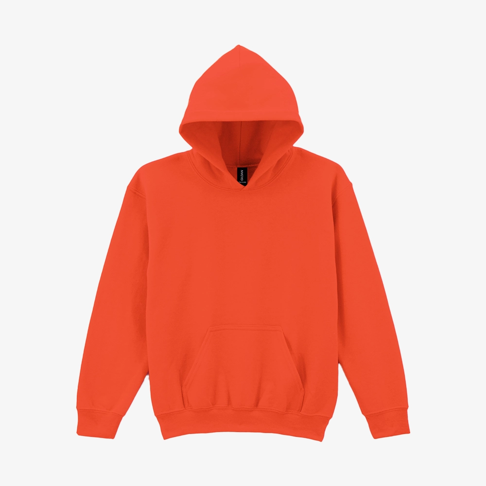 Gildan 18500b_plain_front_orange