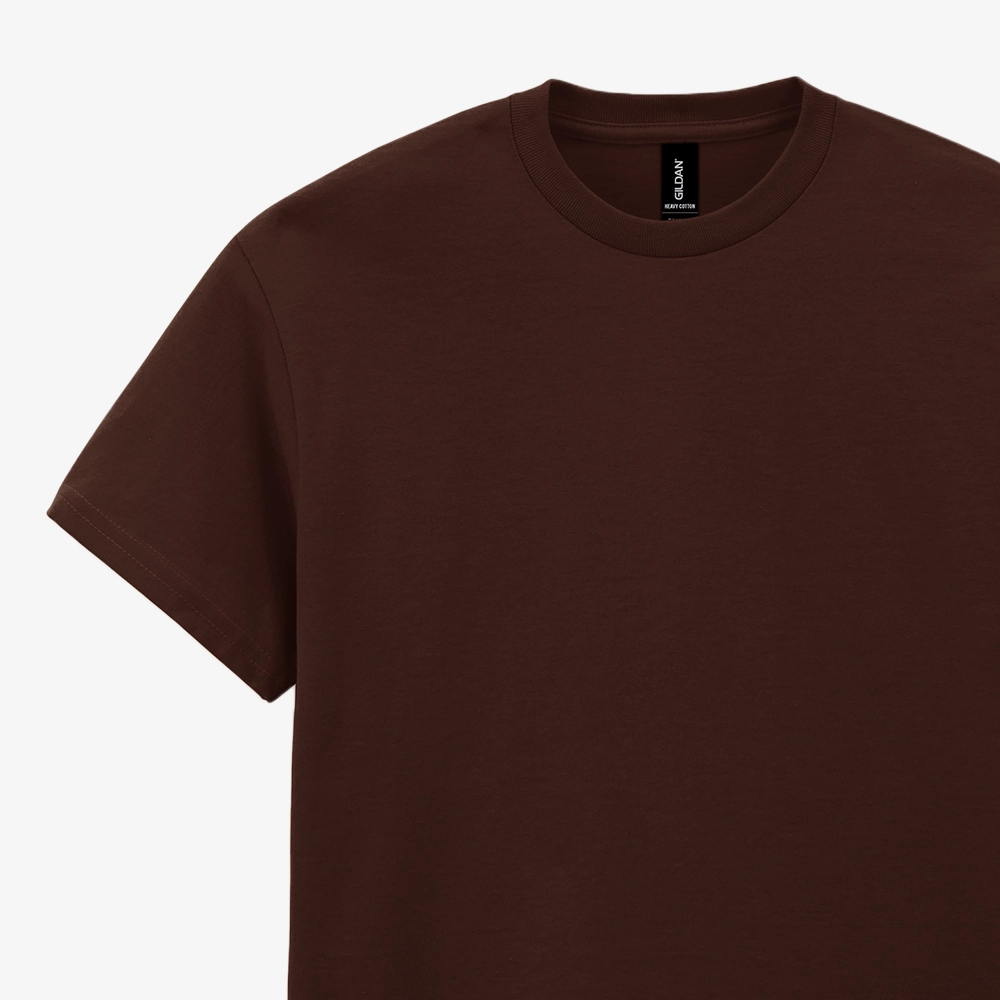 Gildan 5000 frontdetail_darkchocolate