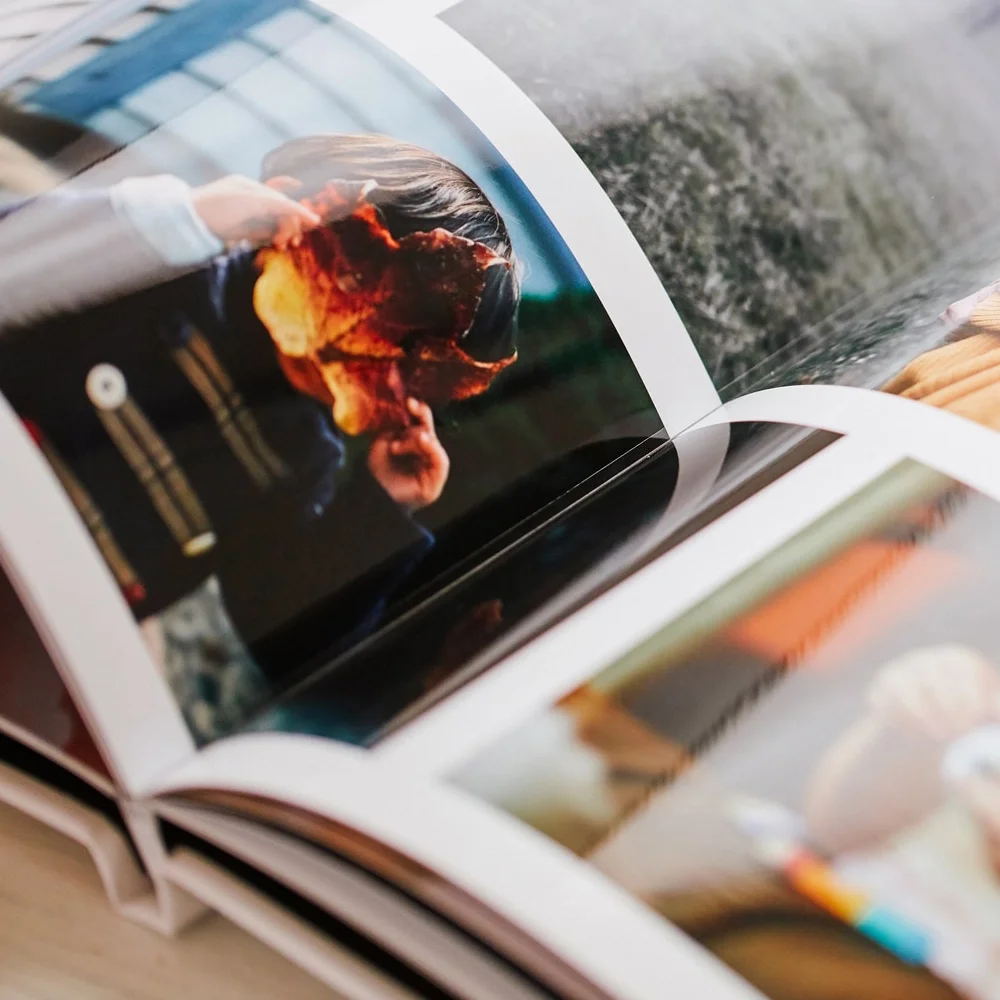 Hardcover photo book inside print