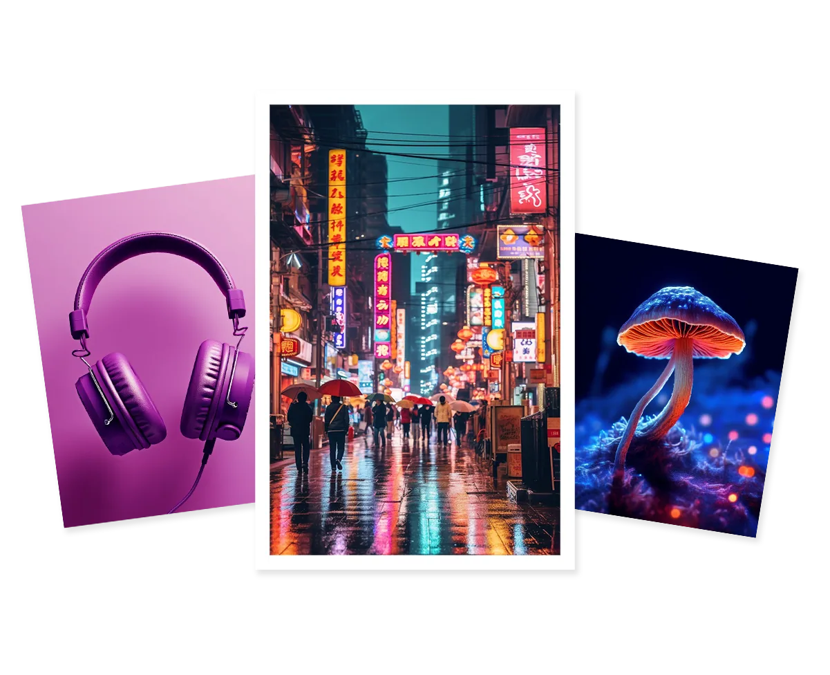 Examples of WooCommerce print on demand artwork dropshipped by Prodigi