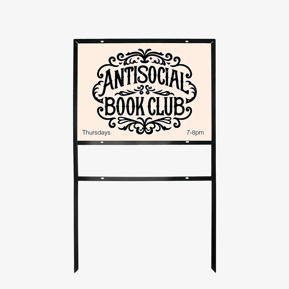 Metal yard sign frame