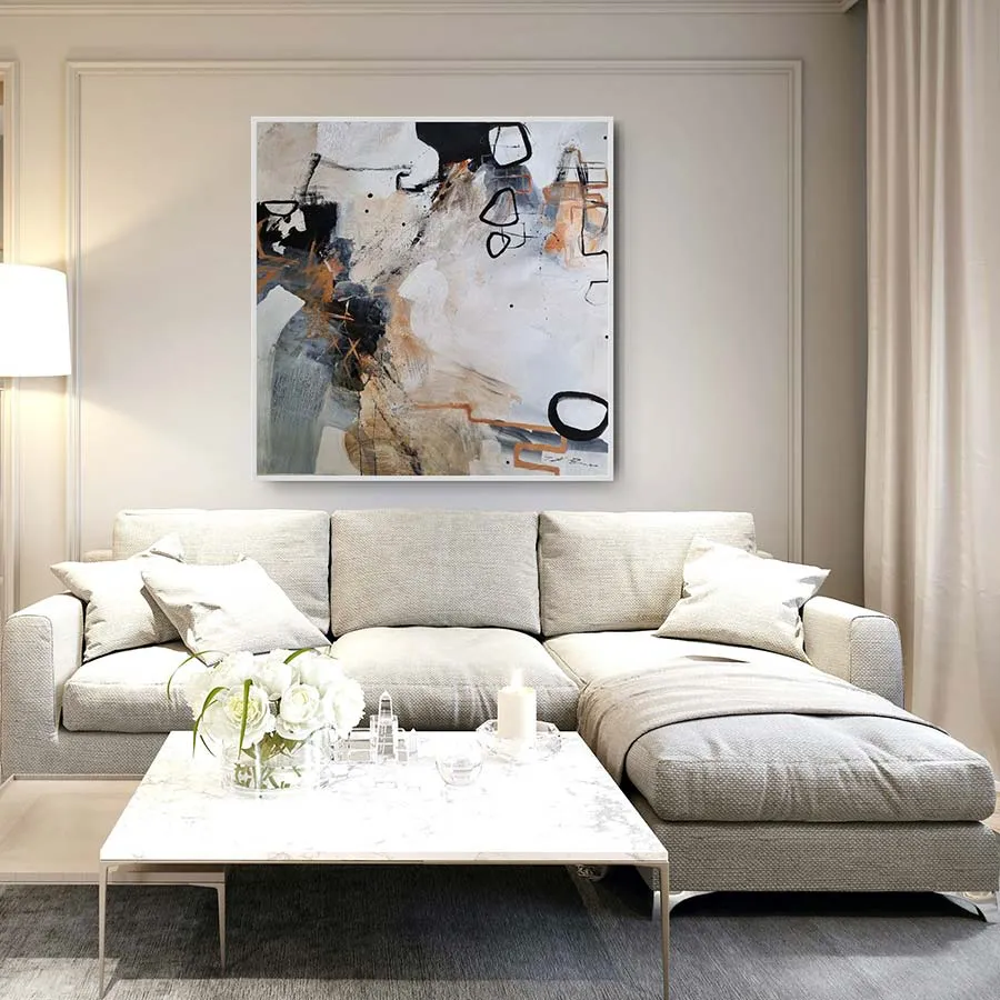 Natasha Barnes gerahmte Kunst vor Ort