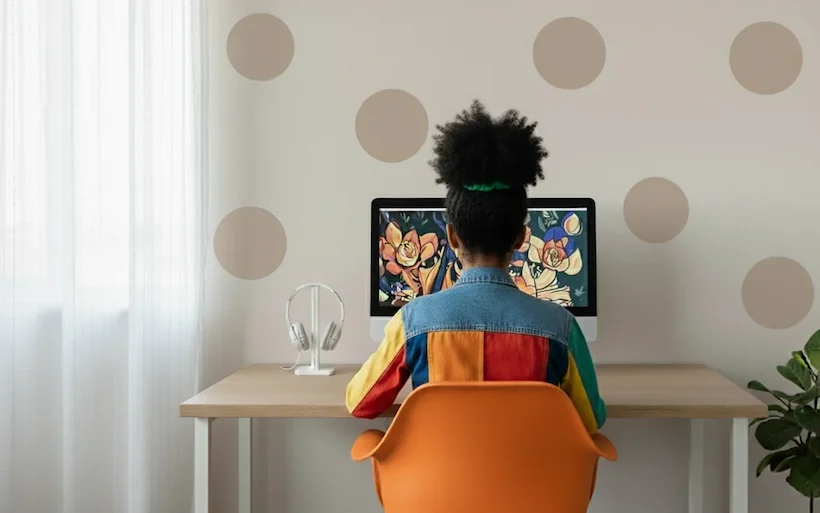 Working at a home office
